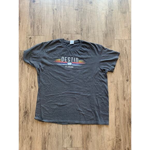 Destin Florida Men’s T-Shirt Gray XL Classic Beach Tee - Picture 1 of 3